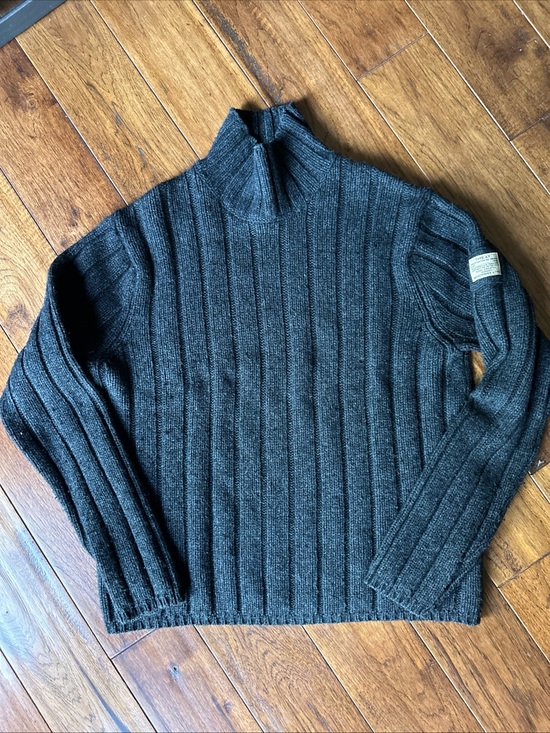 Abercrombie & Fitch Other - Abercrombie & Fitch Vintage Men Sweater Wool Blend Size L Mock Neck Y2K Charcoal